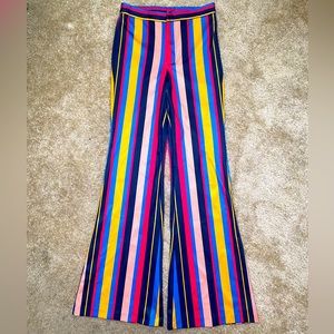 Multi colored long flared pants